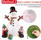 6Ft Christmas Inflatables Christmas Decorations Outdoor, Inflatable Snowman Penguin Blow up Yard Decorations with Rotating LED Lights for Indoor Outdoor Christmas Decorations Yard Garden Decor